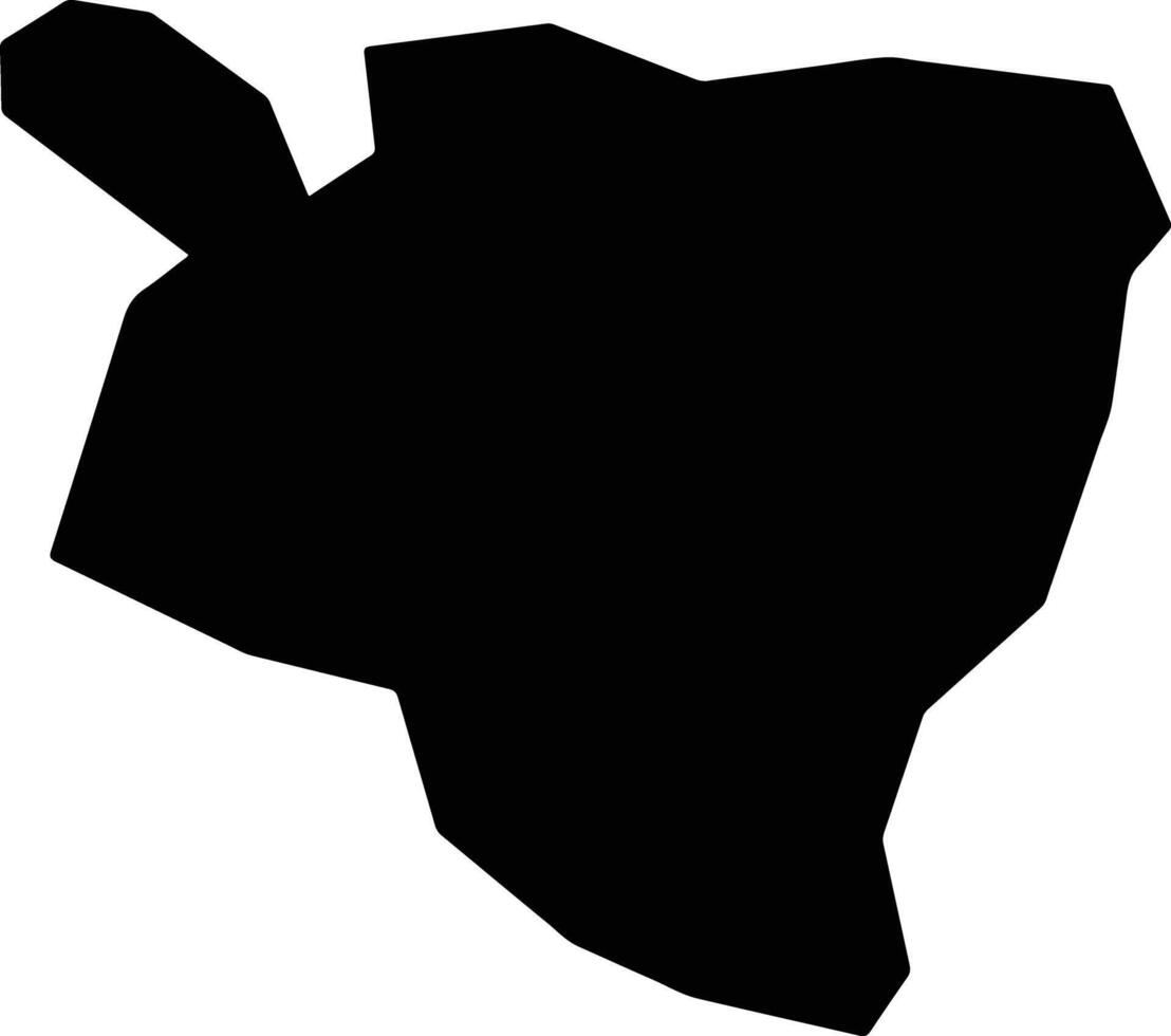Villa Nueva Guatemala silhouette map vector