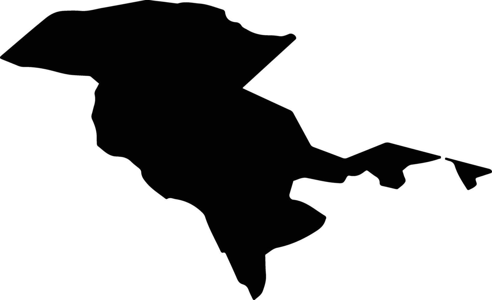 Village Saint Lucia silhouette map vector