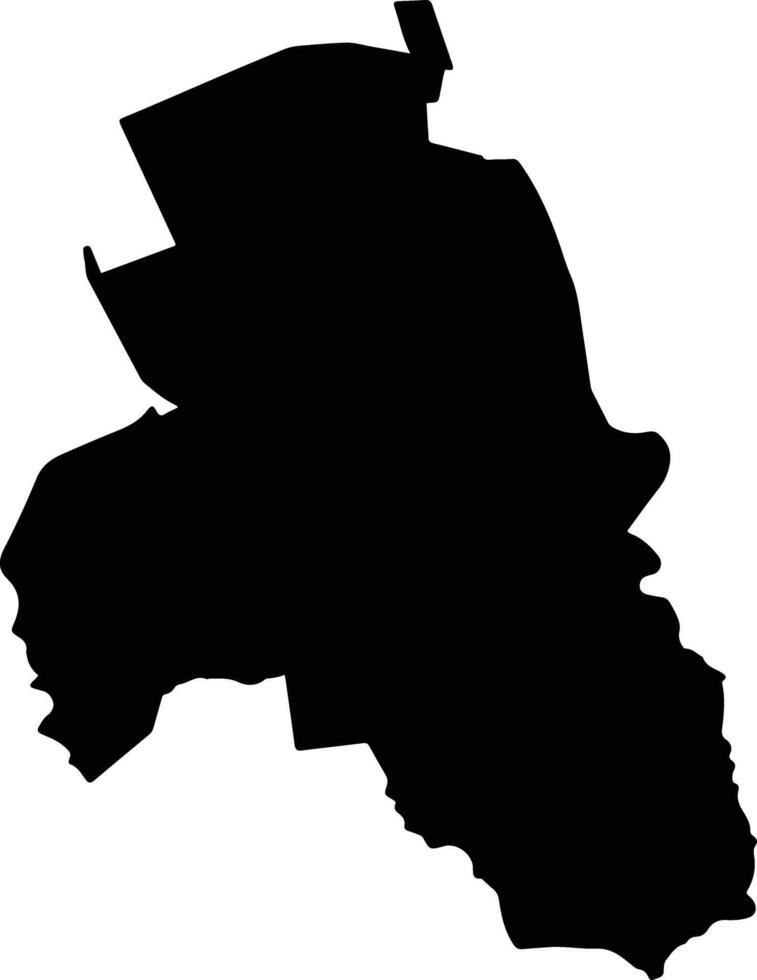 Villaldama Mexico silhouette map vector