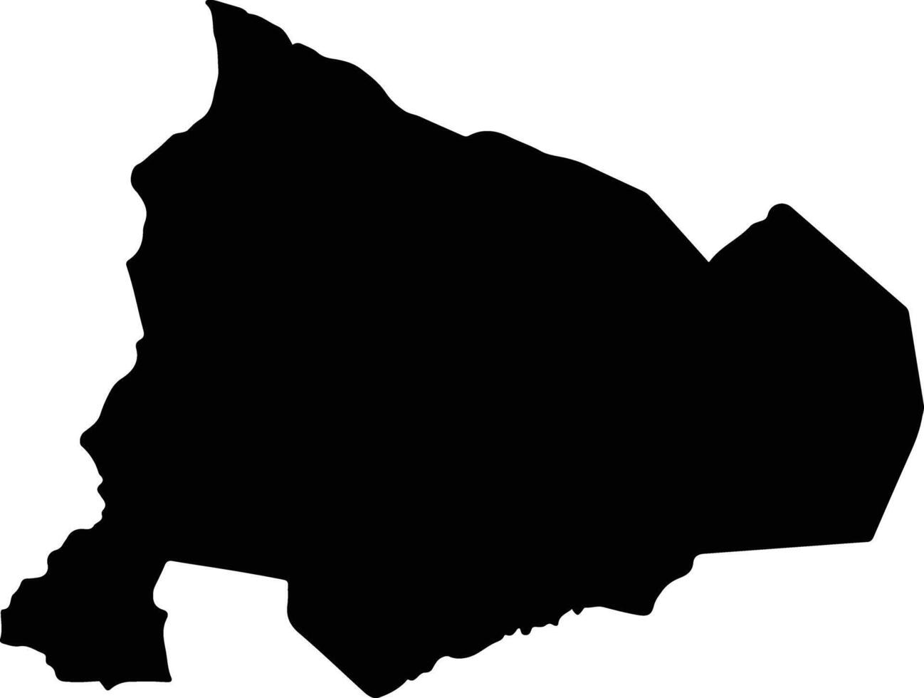 Villarrica Paraguay silhouette map vector