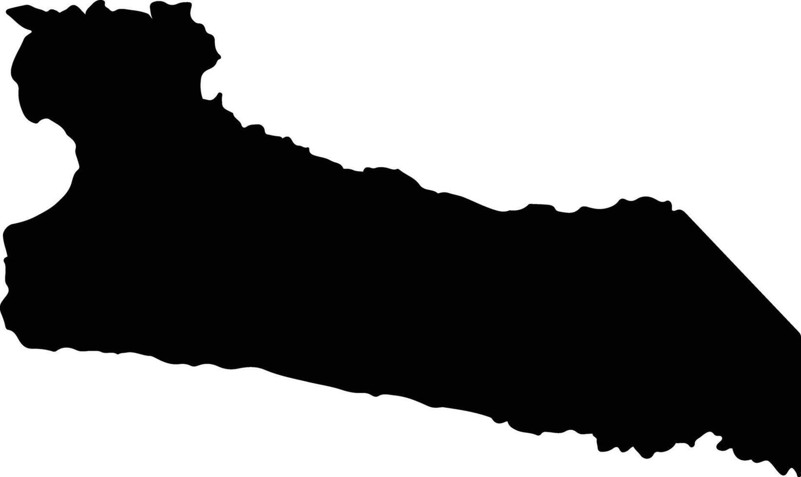 Villavicencio Colombia silhouette map vector