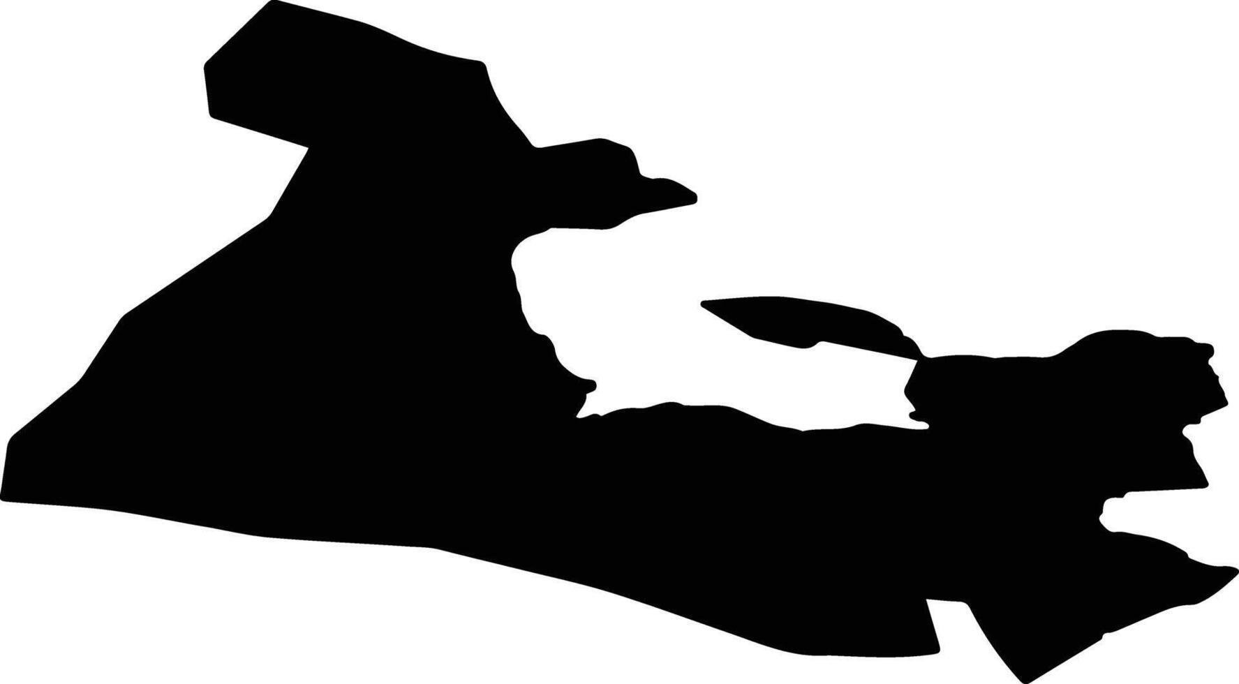 Vilyuchinsk Russia silhouette map vector