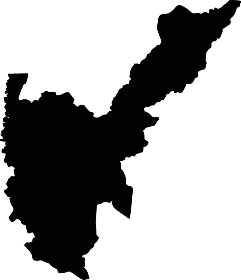 Vinces Ecuador silhouette map vector