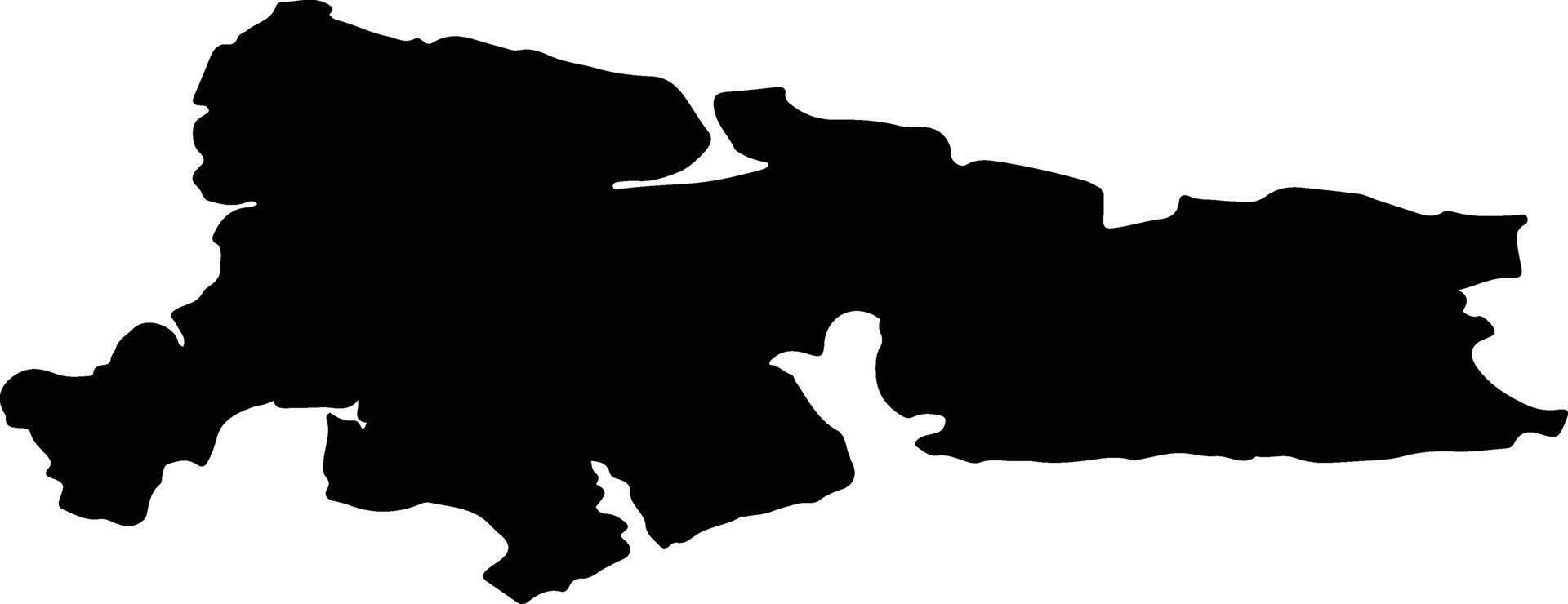Vindafjord nor Norway silhouette map vector