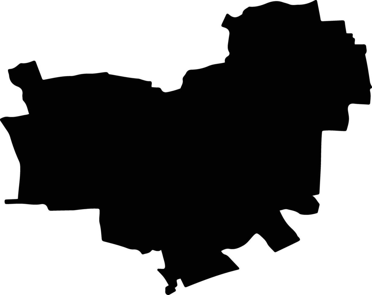 VINDEREI Romania silhouette map vector