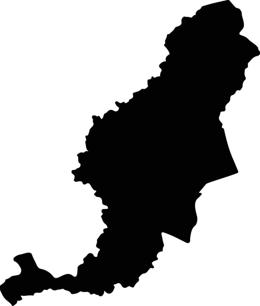 Vinh Cuu Vietnam silhouette map vector