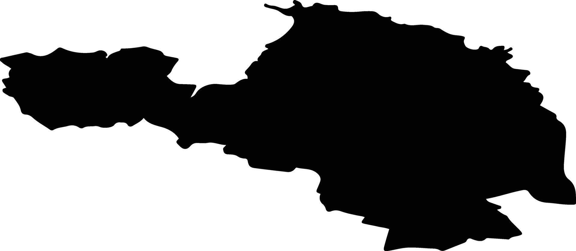 Viru Nigula vald Estonia silhouette map vector
