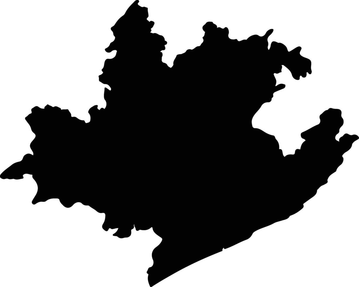 Visakhapatnam India silhouette map vector