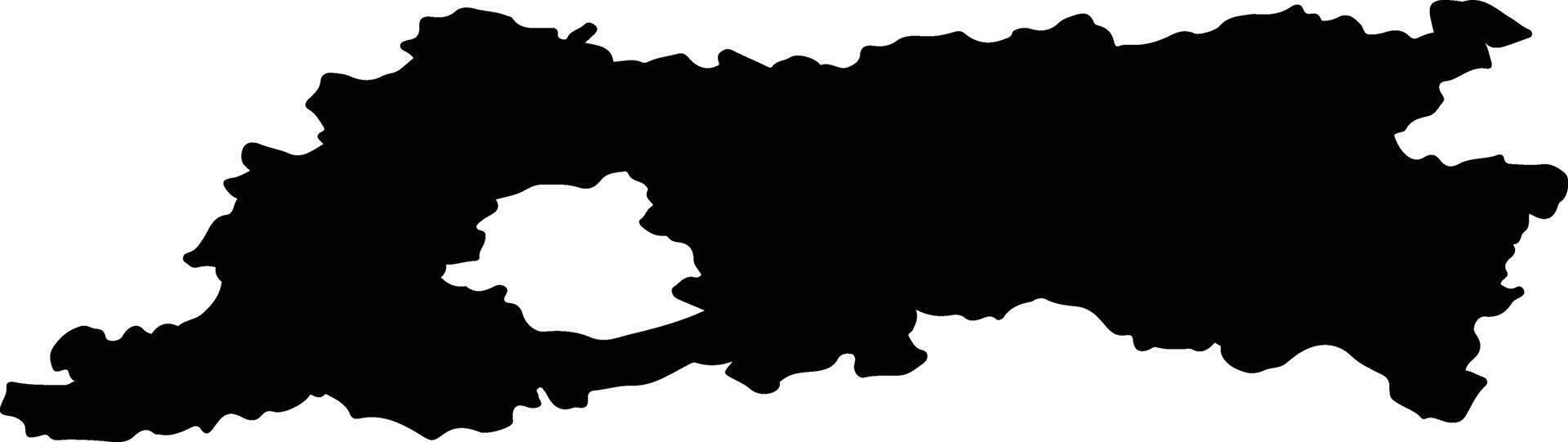 Vlaams Brabant Belgium silhouette map vector