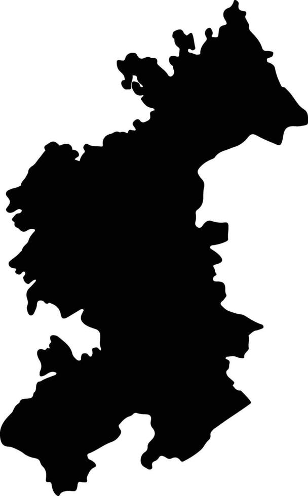 Vizianagaram India silhouette map vector