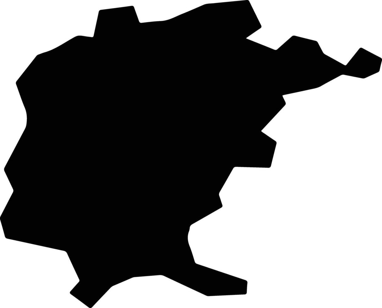 Vladicin Han Municipality Serbia silhouette map vector