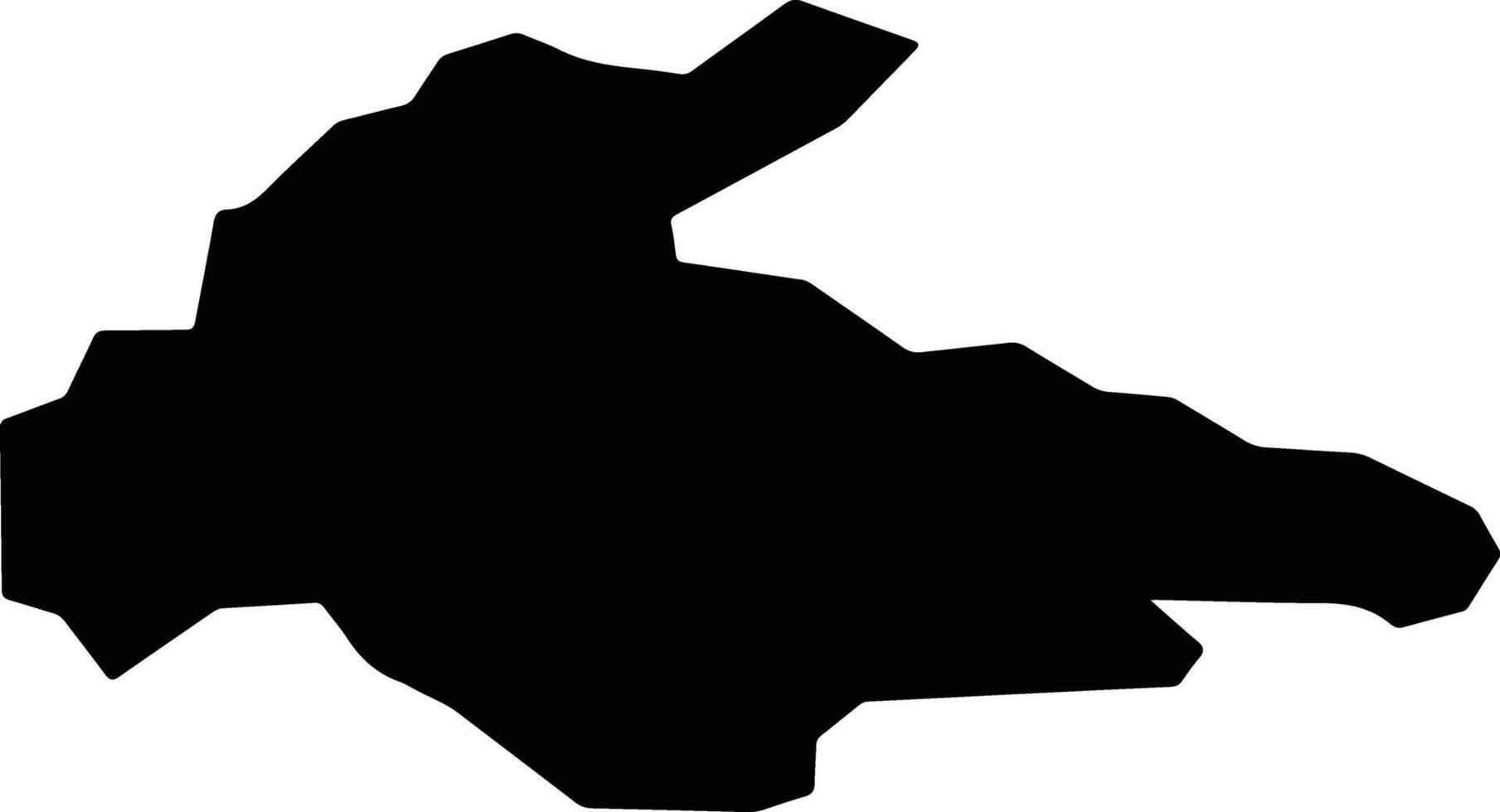 Vlasotince Municipality Serbia silhouette map vector