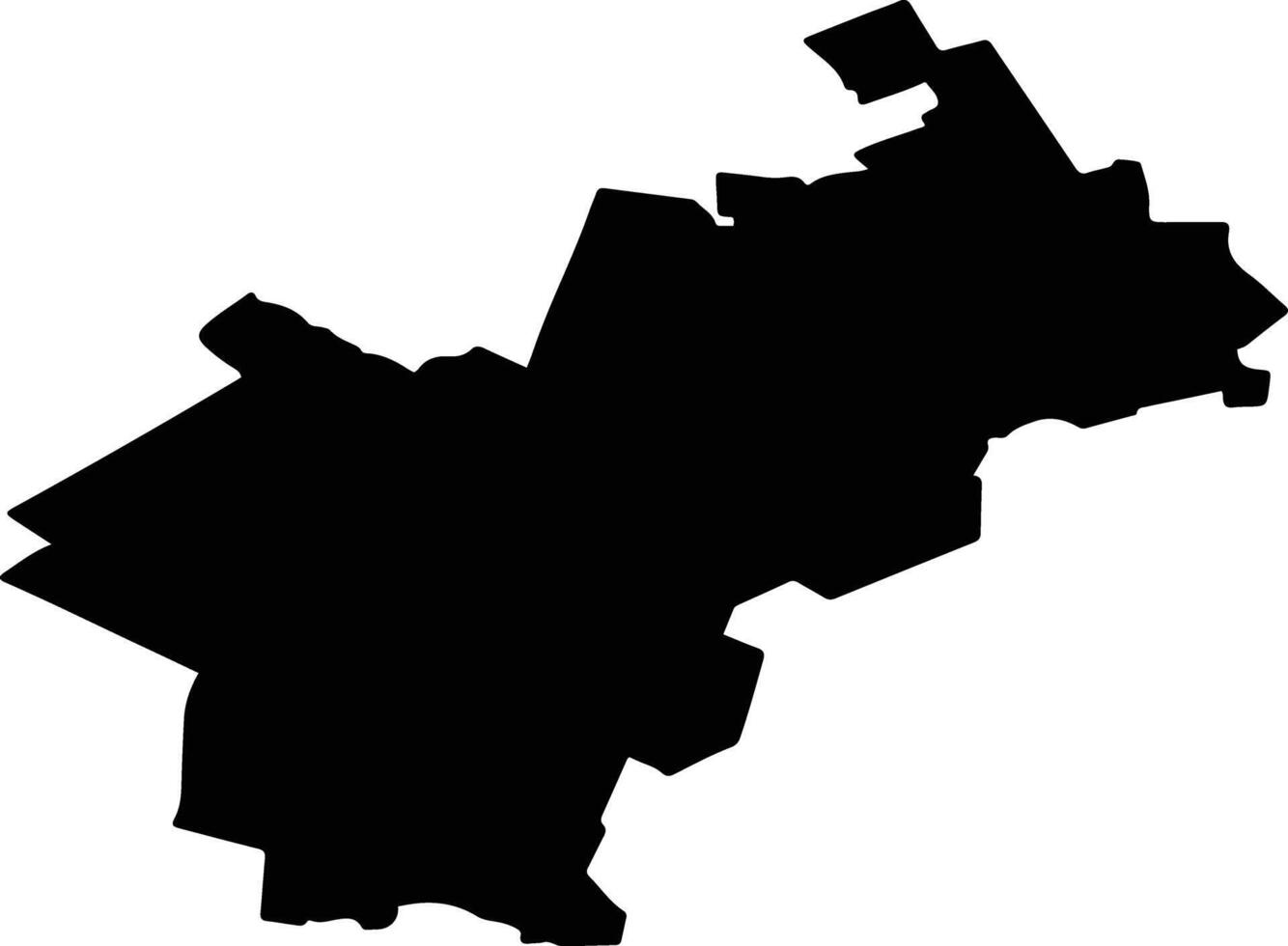 VLASINESTI Romania silhouette map vector