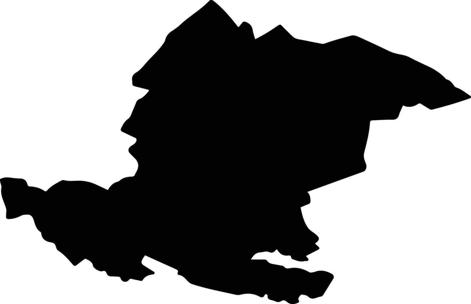 VOINESTI Romania silhouette map vector