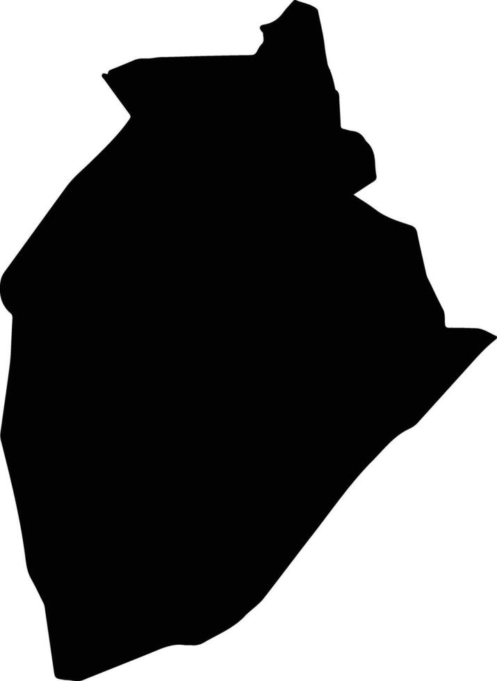 Voinjama Liberia silhouette map vector