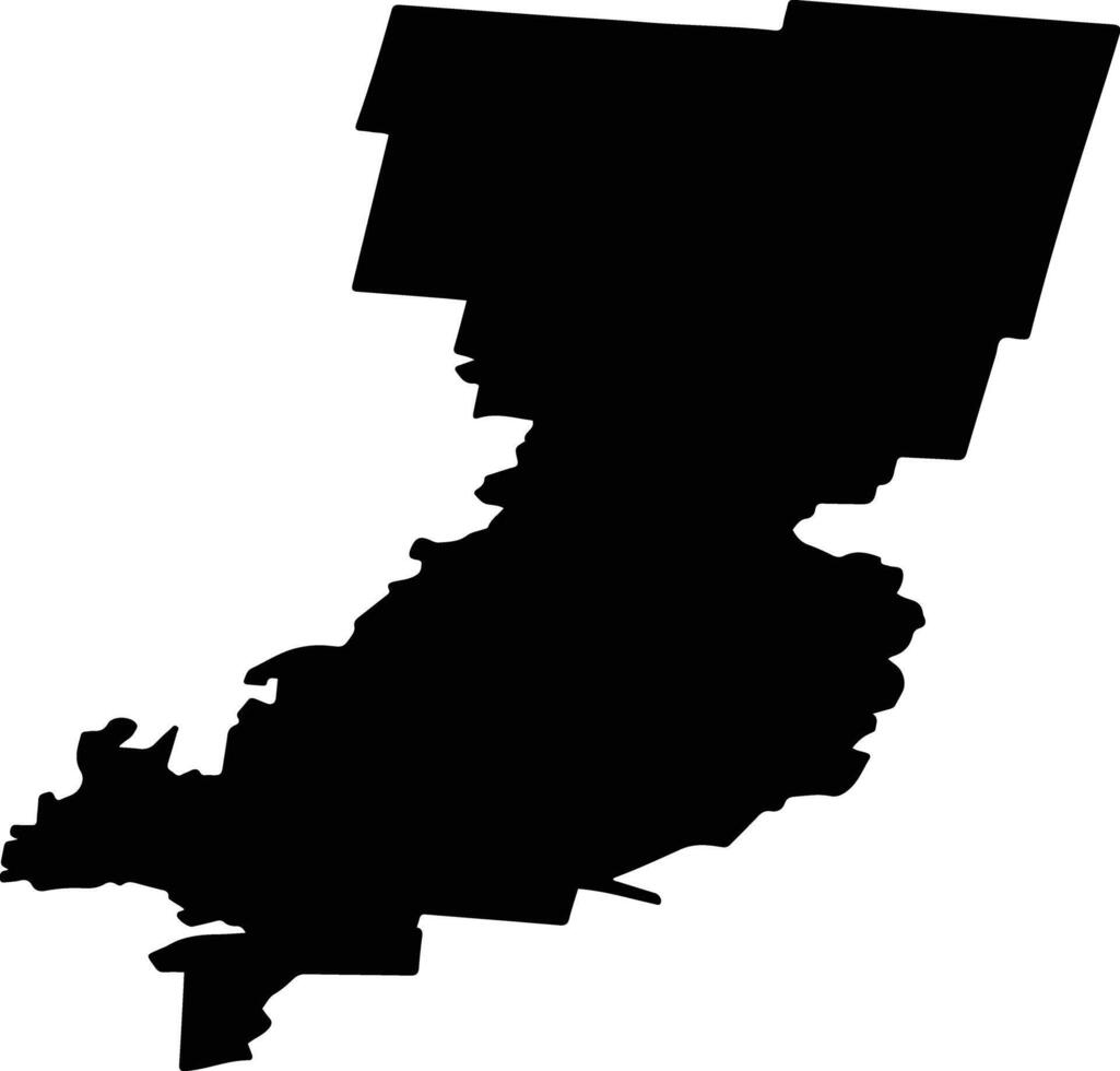 Vokhomsky District Russia silhouette map vector
