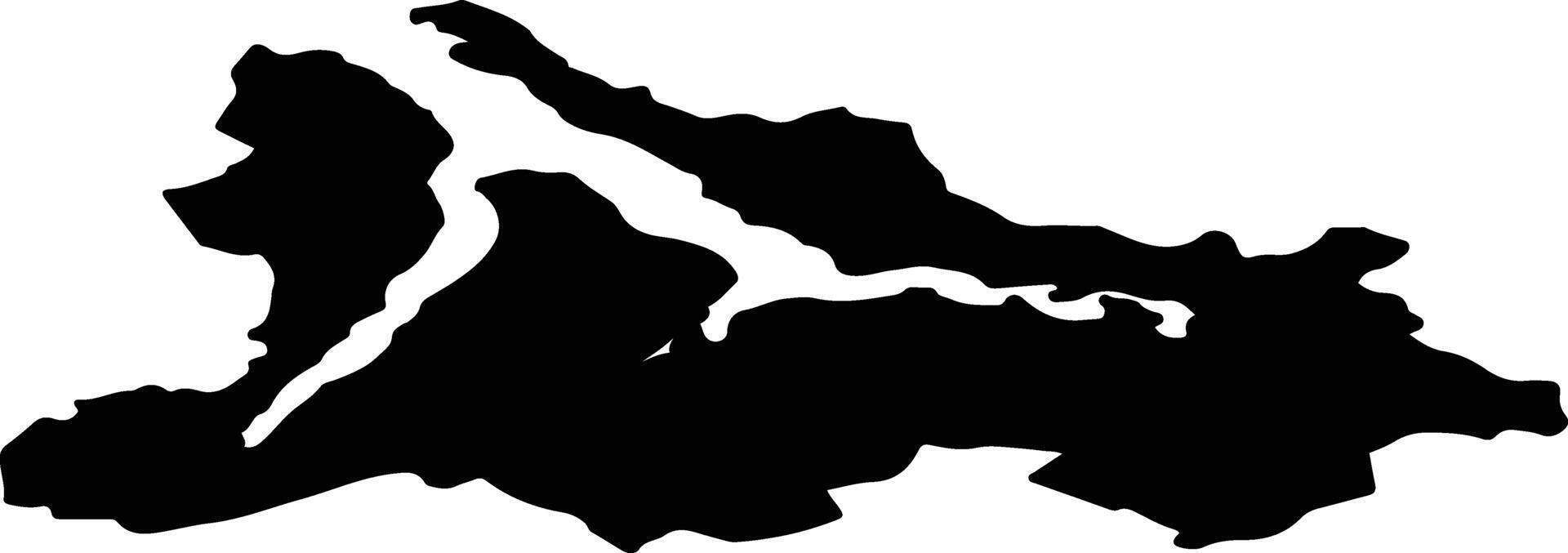 Volda nor Norway silhouette map vector
