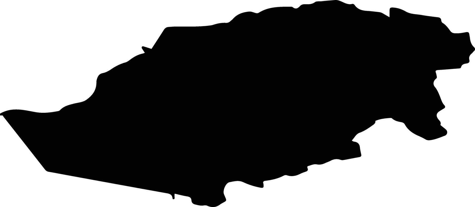 Volokonovsky District Russia silhouette map vector