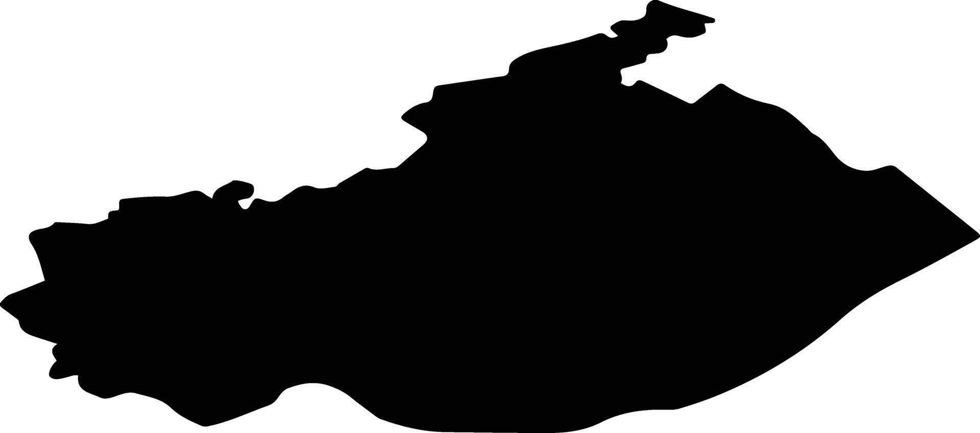 Voskresensky District Russia silhouette map vector