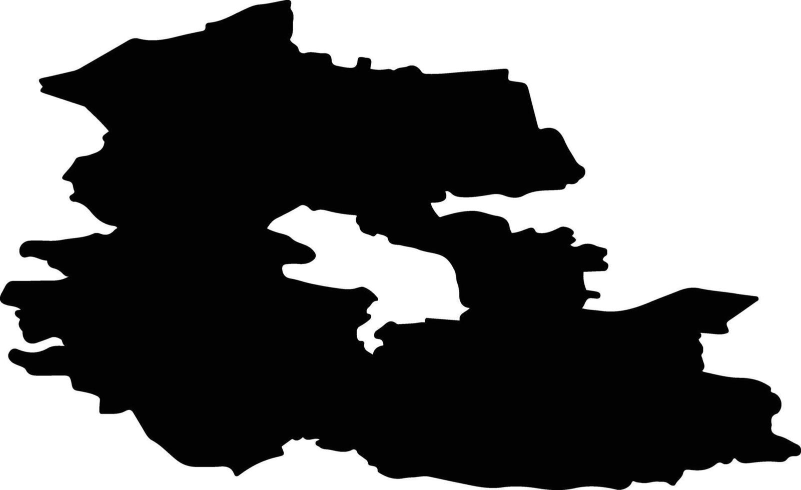 Voru vald Estonia silhouette map vector