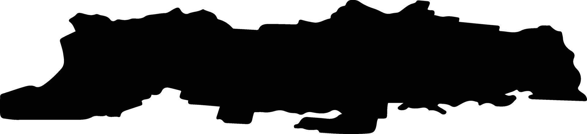 Vozhegodsky District Russia silhouette map vector