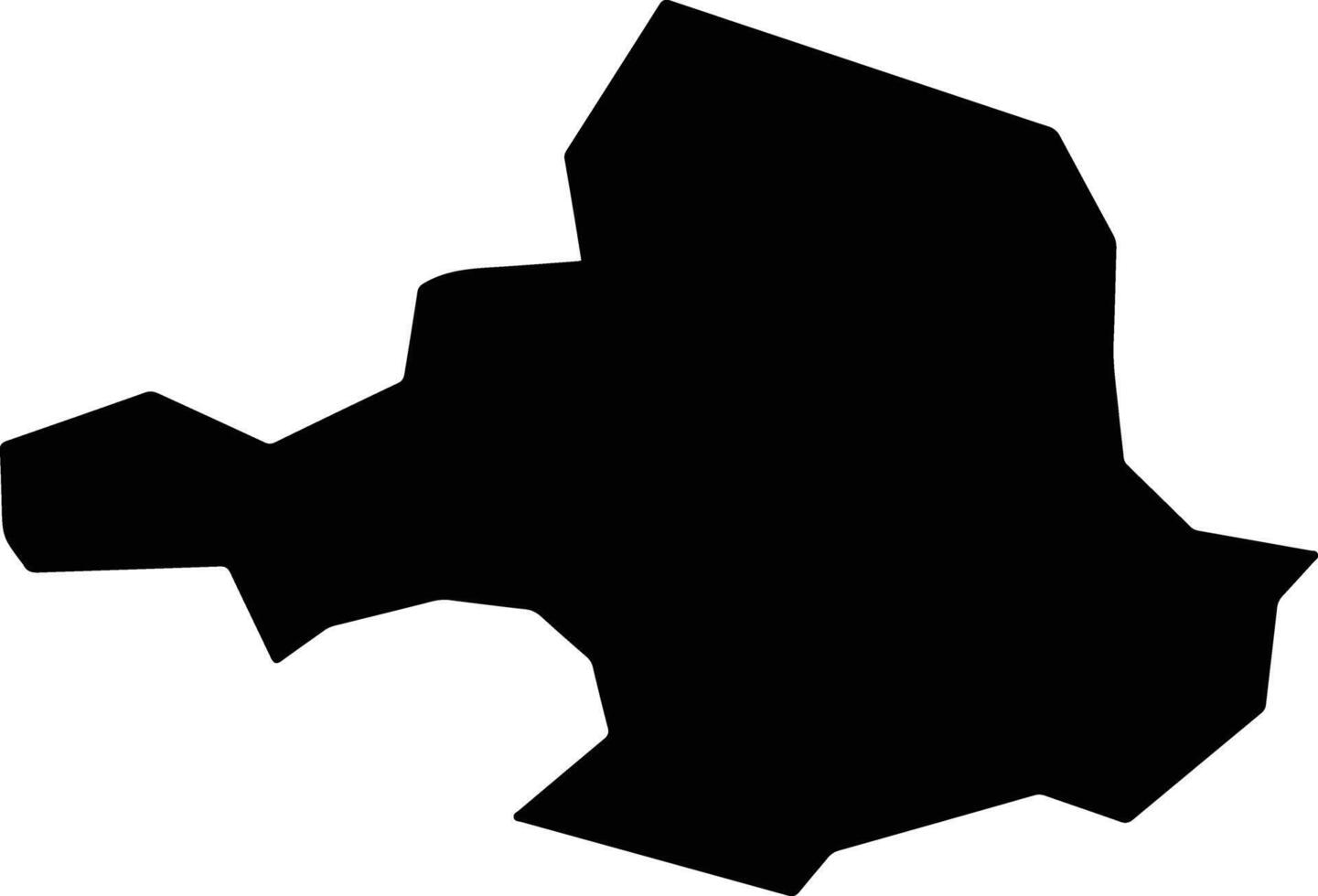 Vrbas Municipality Serbia silhouette map vector