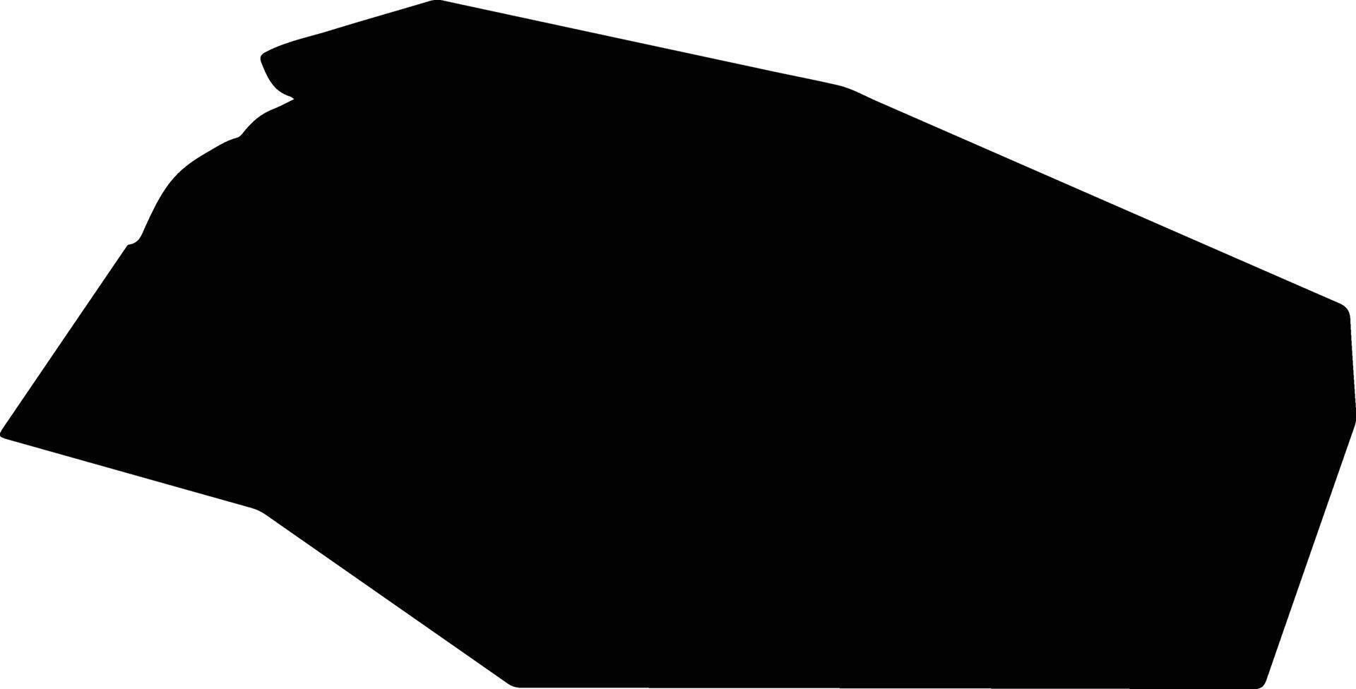 Vrapchishte North Macedonia silhouette map vector