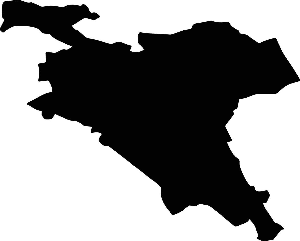Vrhnika Slovenia silhouette map vector