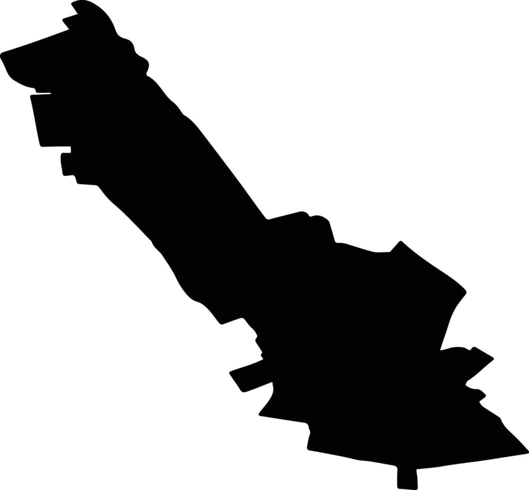 VUTCANI Romania silhouette map vector