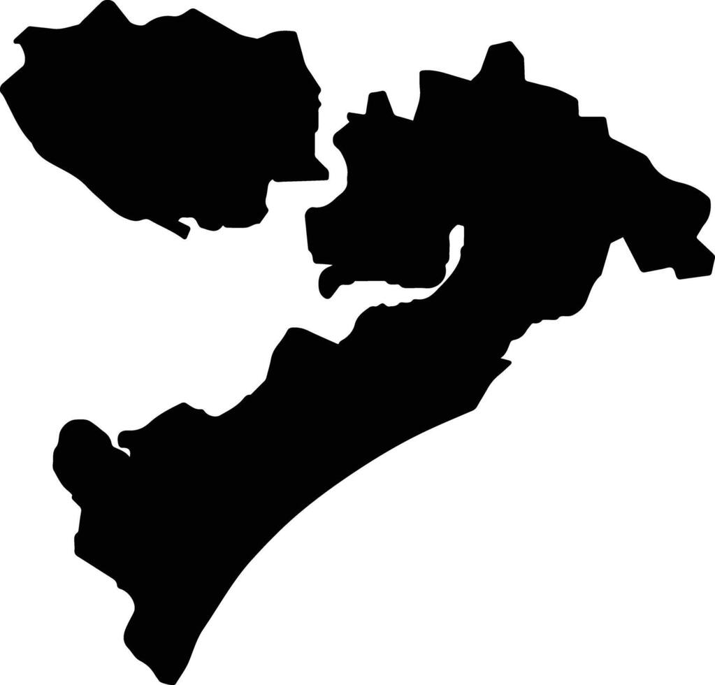Vung Tau Vietnam silhouette map vector