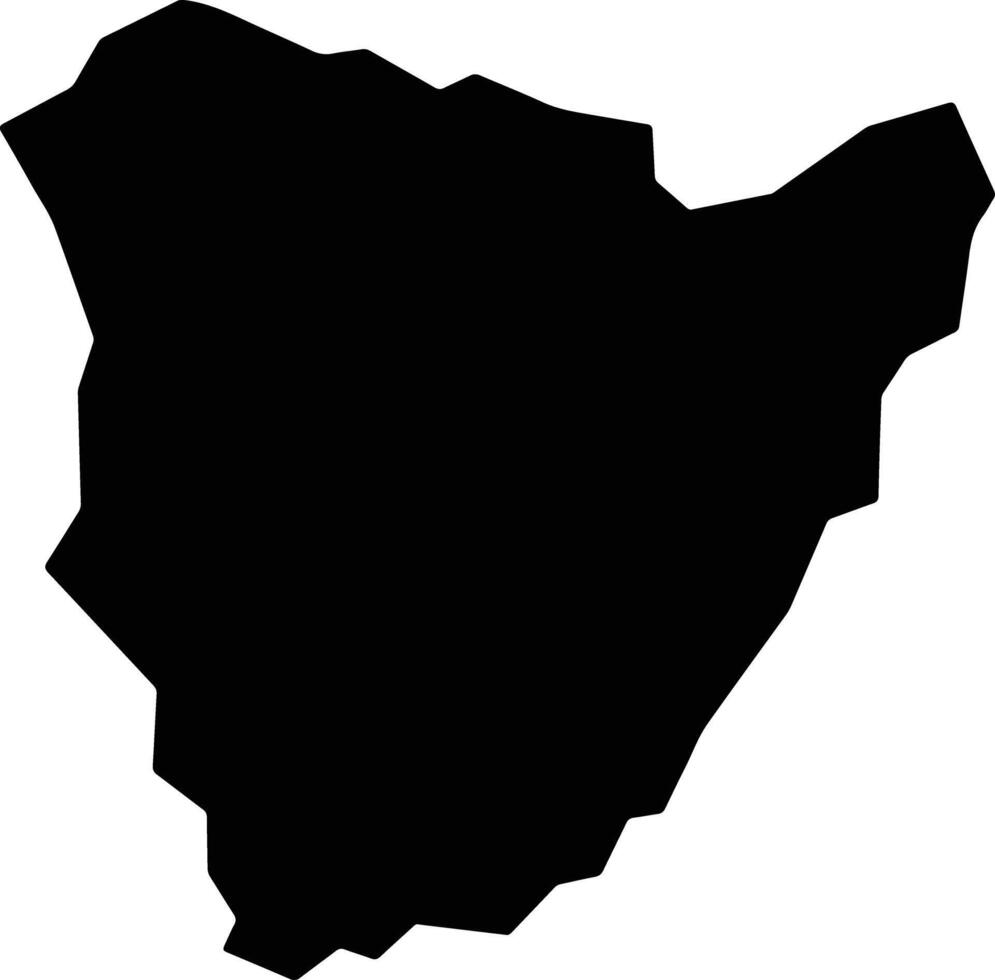 Vyanda Burundi silhouette map vector
