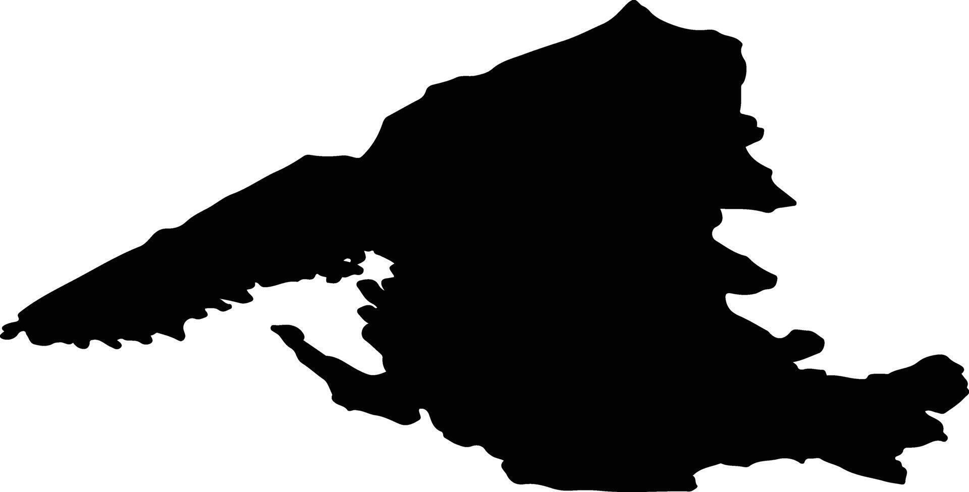 Vyborgsky District Russia silhouette map vector
