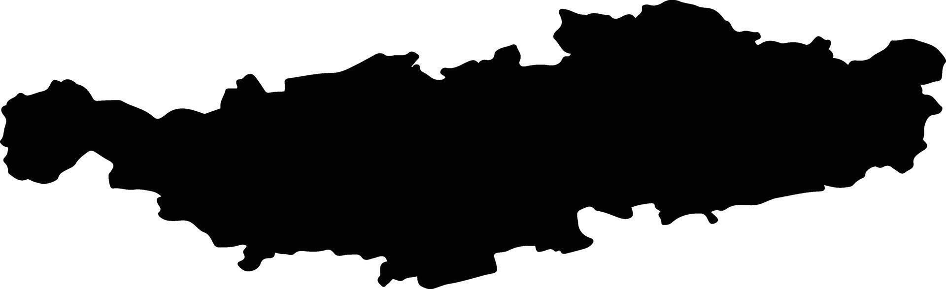 Waals Brabant Belgium silhouette map vector
