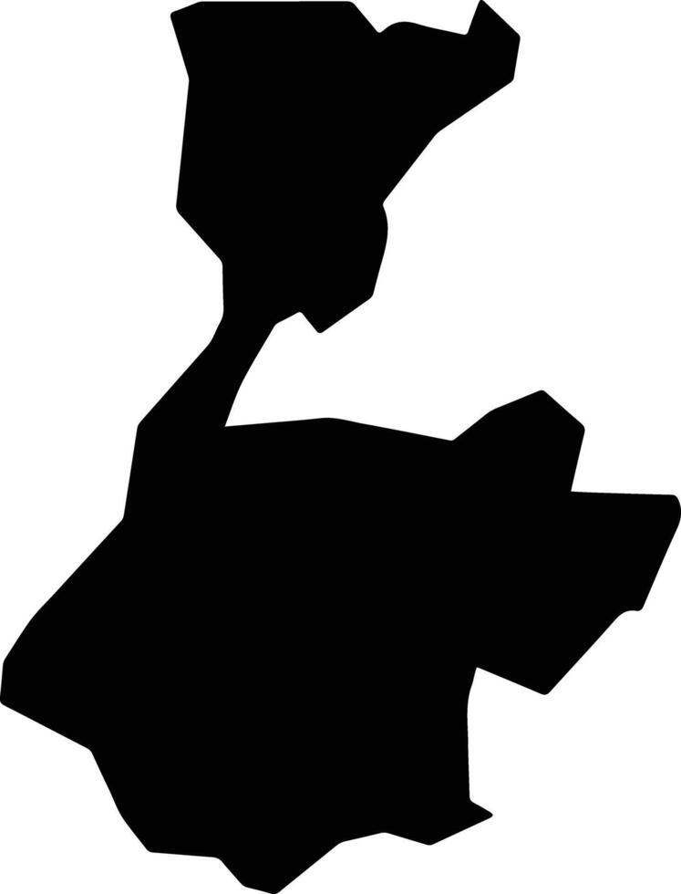 Wad Bandah Sudan silhouette map vector