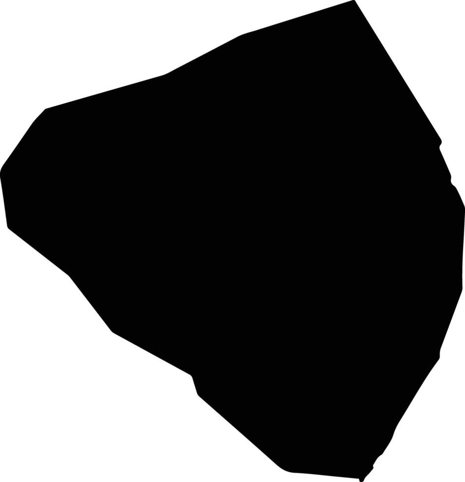 Wad Al Mahi Sudan silhouette map vector