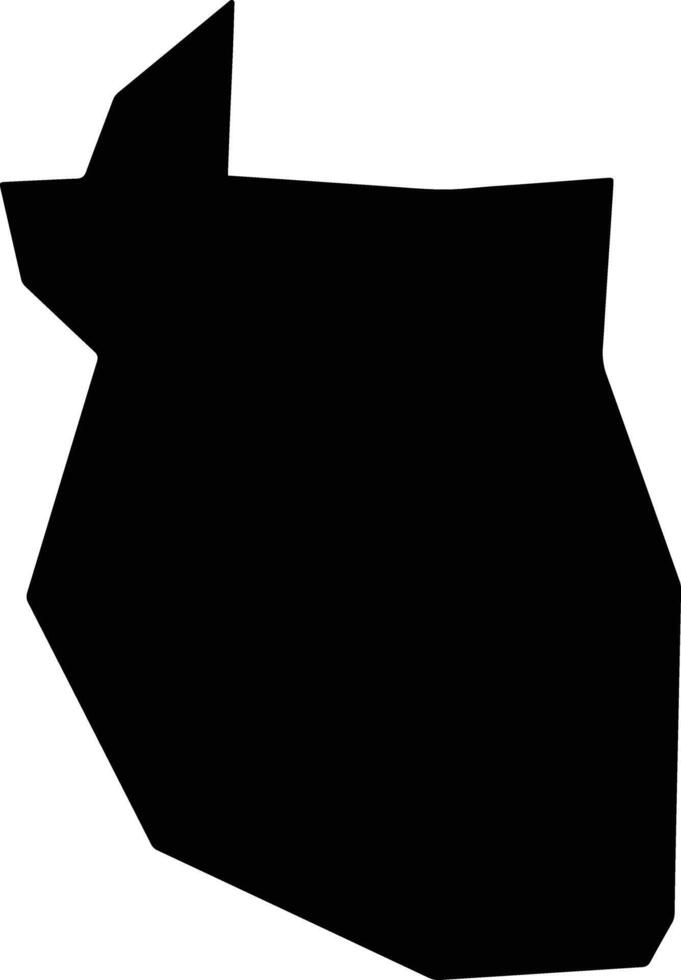 Wadi Bissam Chad silhouette map vector