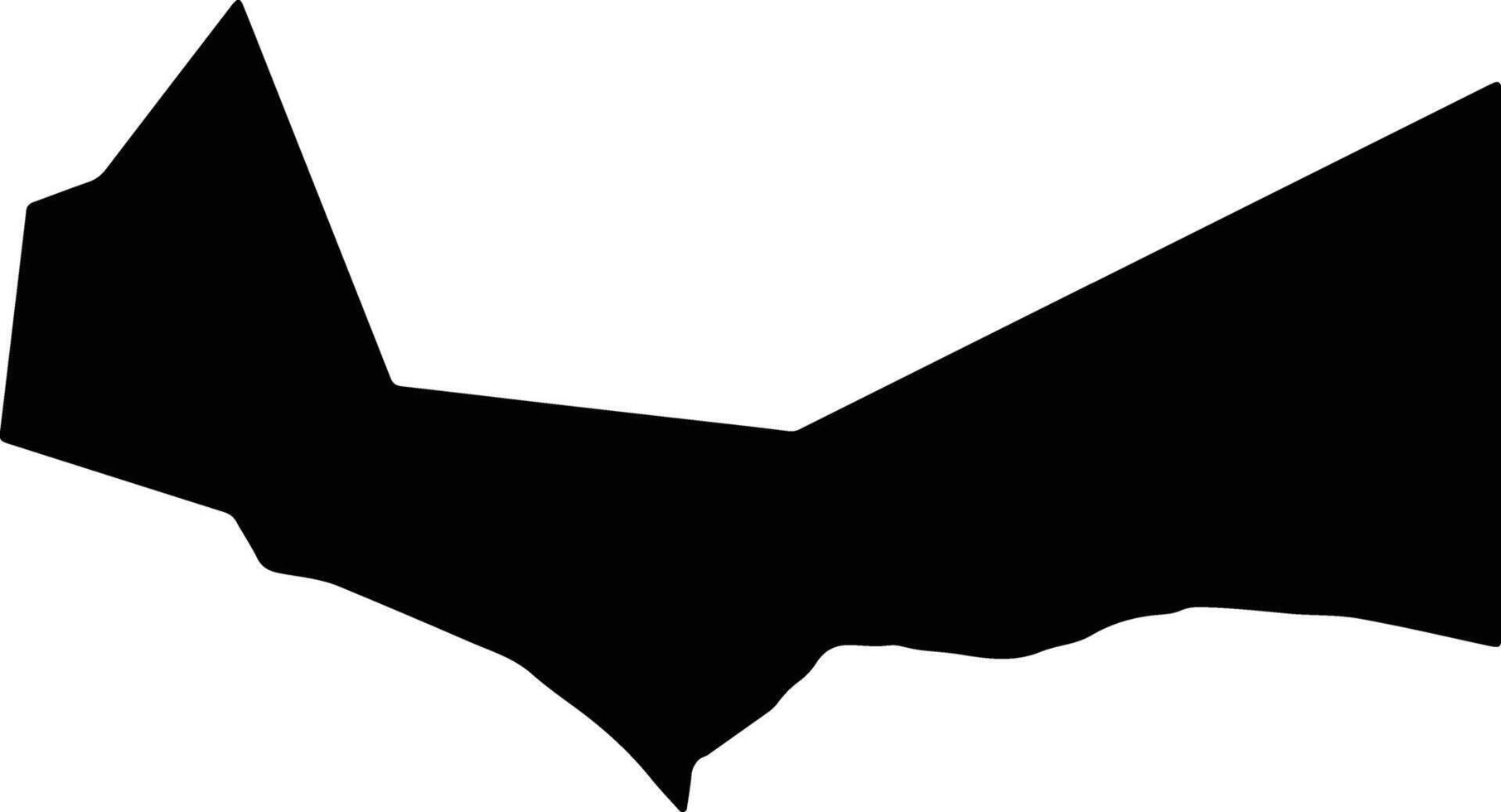 Wadi Hawar Chad silhouette map vector