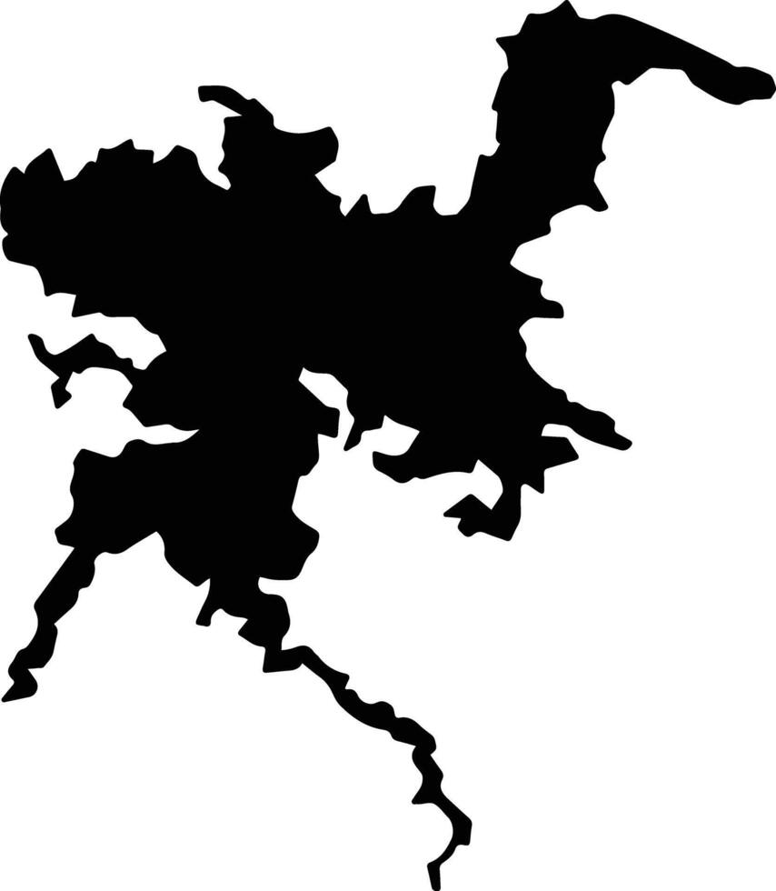 Waduk Cirata Indonesia silhouette map vector