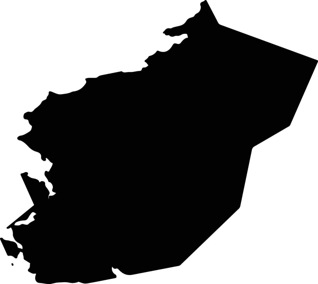 Wafangdianshi China silhouette map vector
