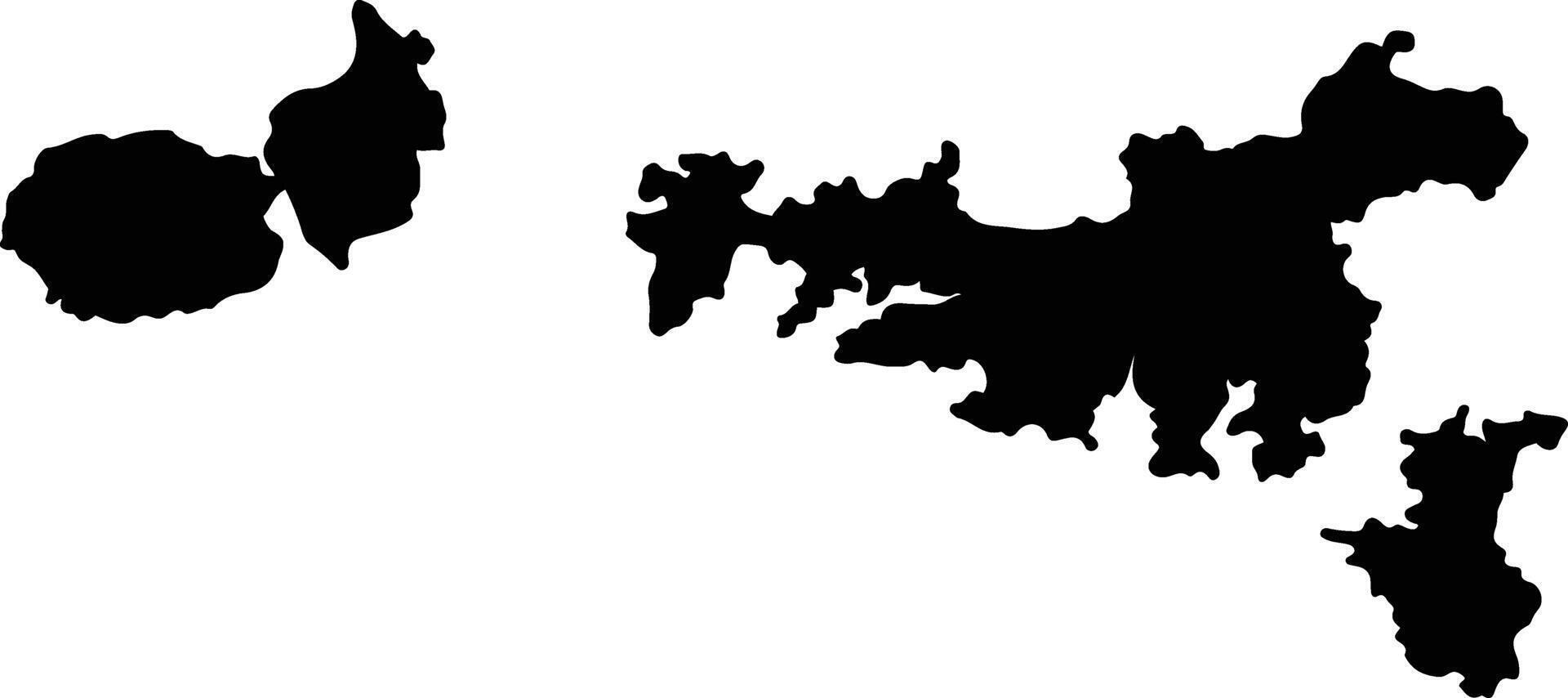 Waiheke Local Board Area New Zealand silhouette map vector