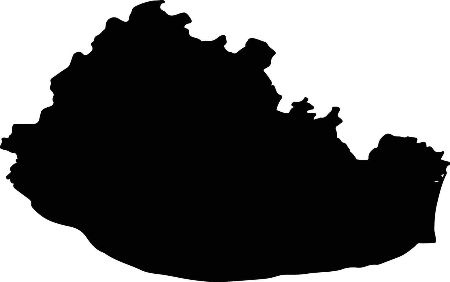 Waimakariri District New Zealand silhouette map vector