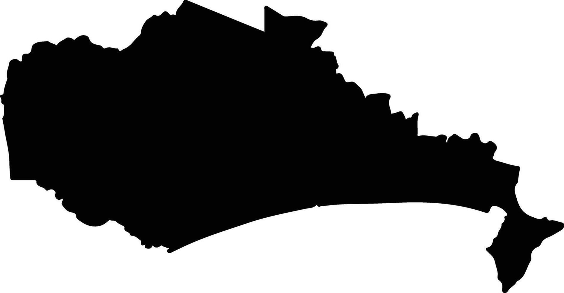 Wairoa District New Zealand silhouette map vector