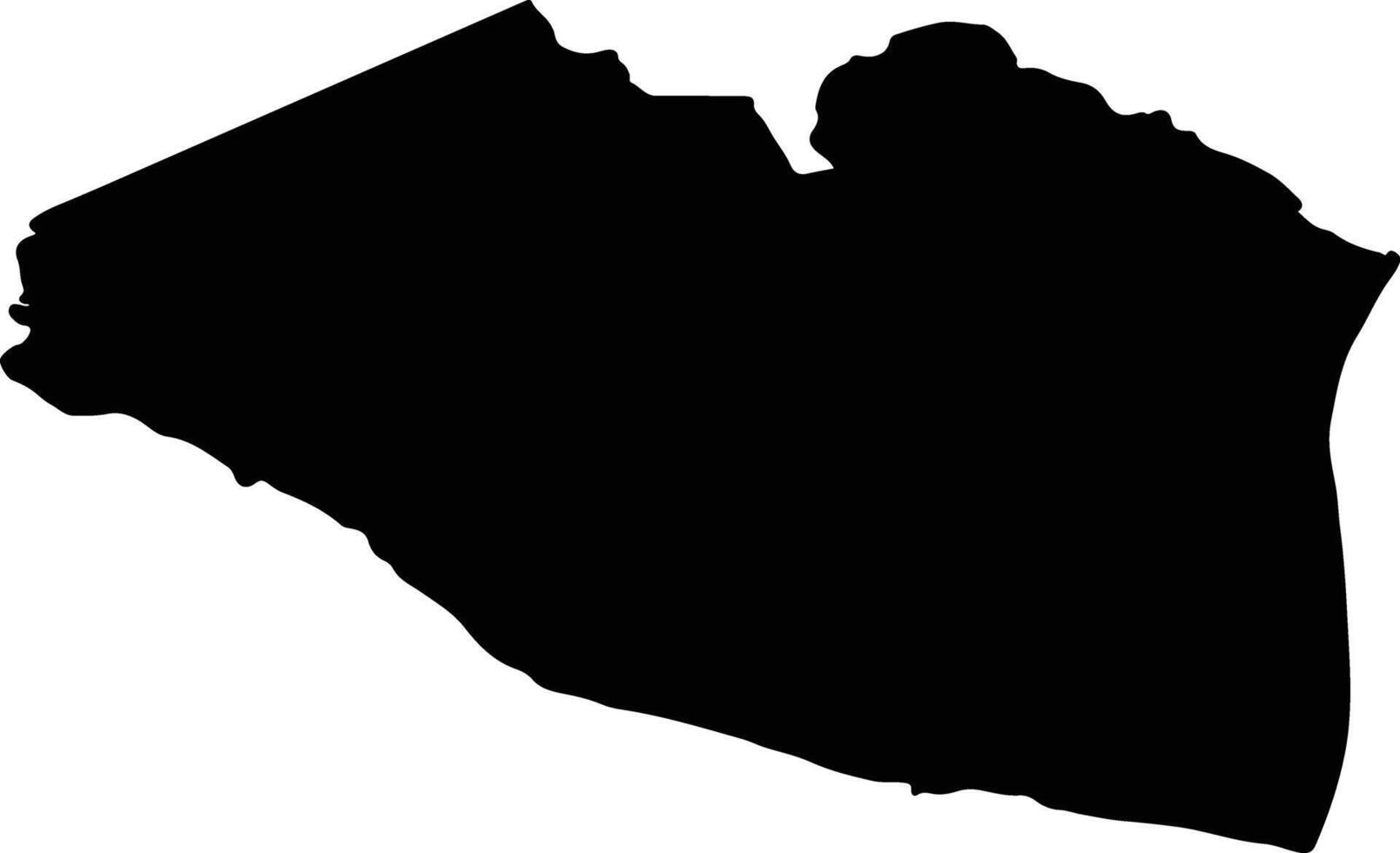 Waimate District New Zealand silhouette map vector