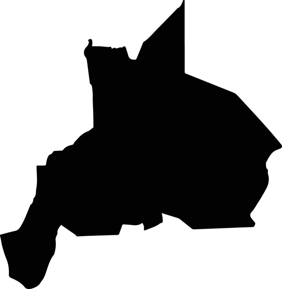 Wajir North Kenya silhouette map vector