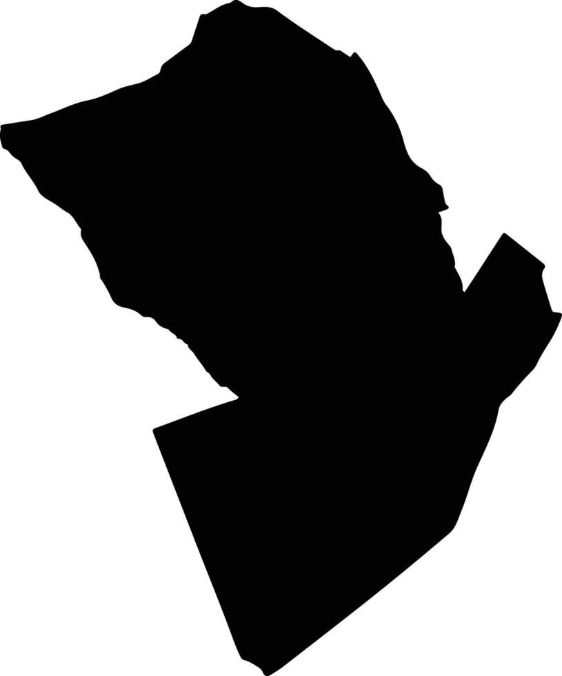 Wajir West Kenya silhouette map vector