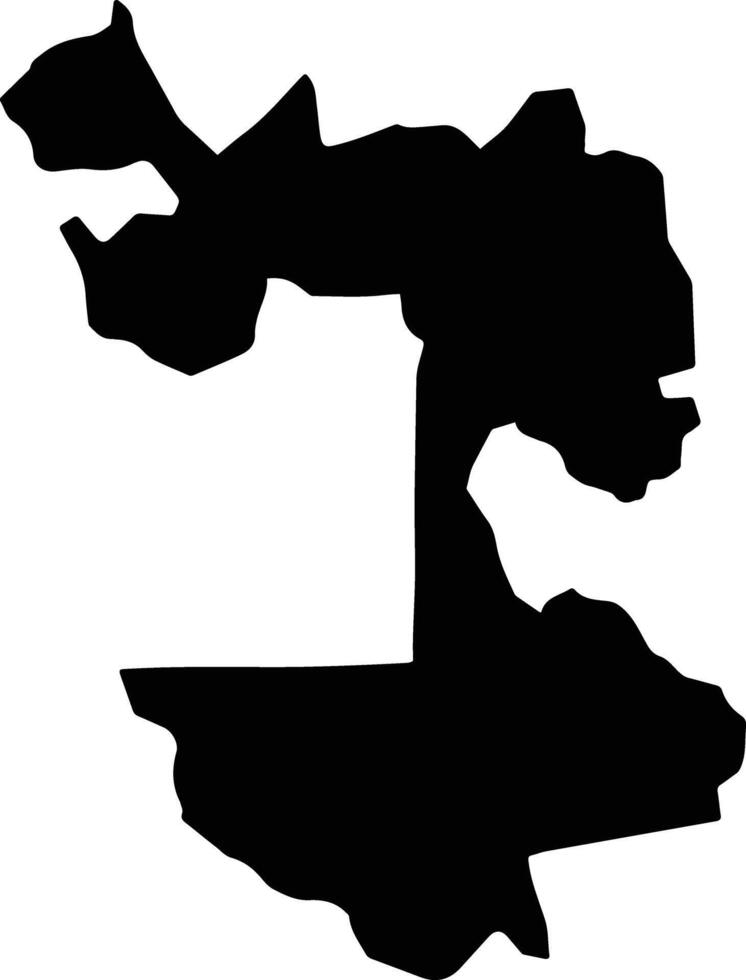 Walderston Jamaica silhouette map vector