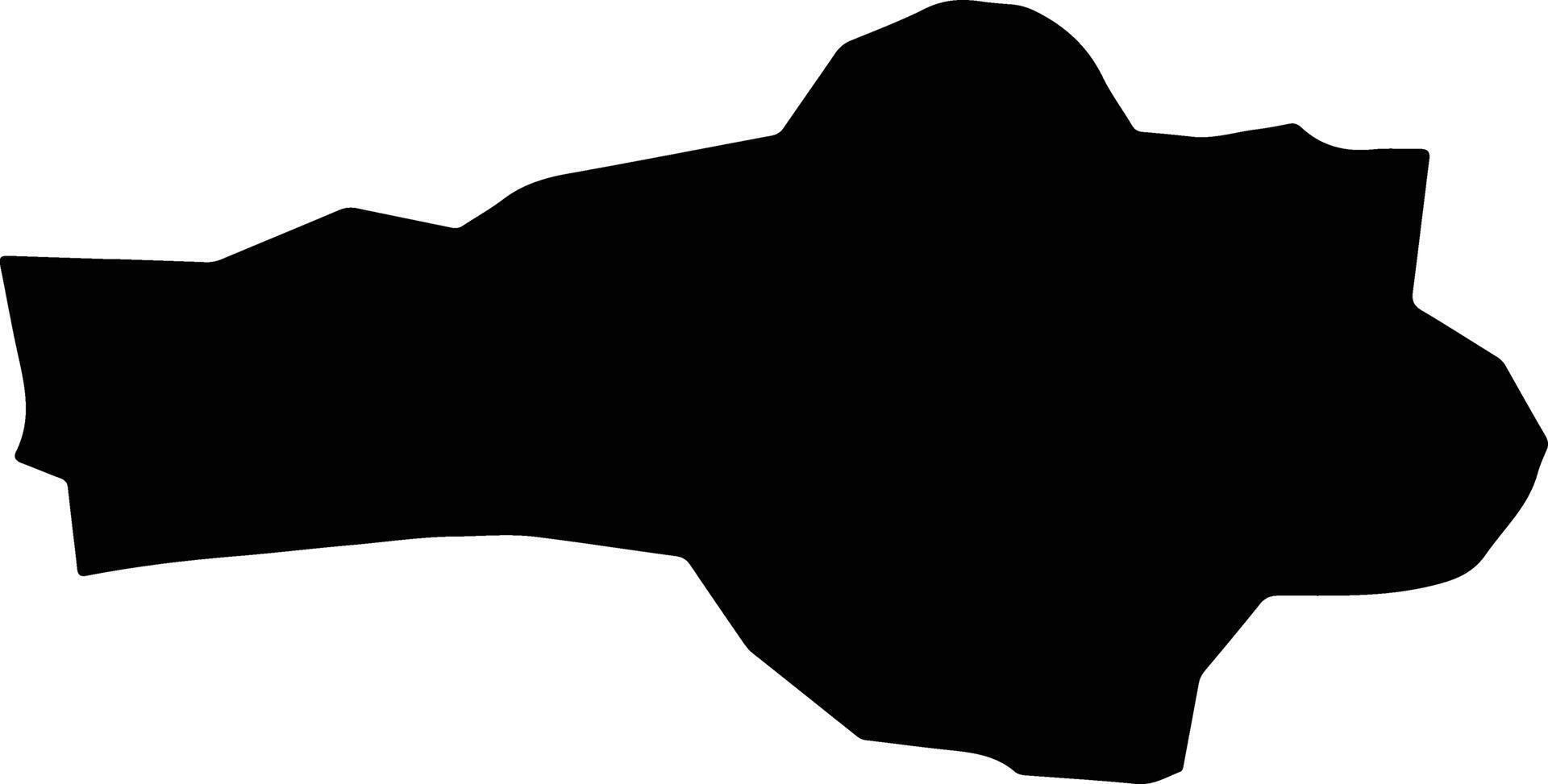 Waldenburg Switzerland silhouette map vector