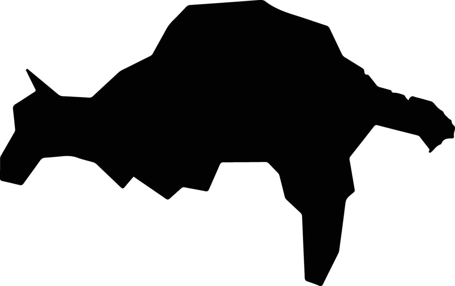 Walungu Democratic Republic silhouette map vector