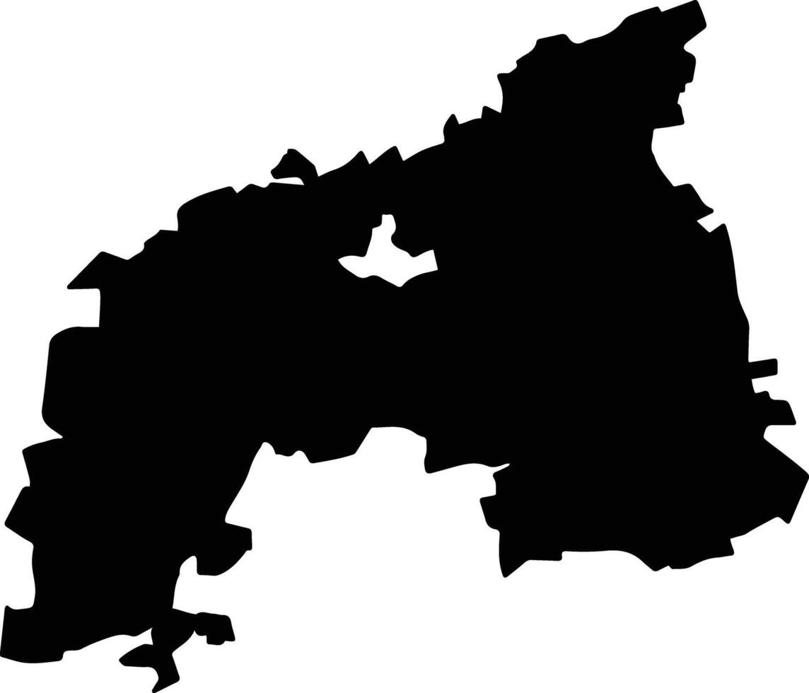 Walvisbay Urban Namibia silhouette map vector