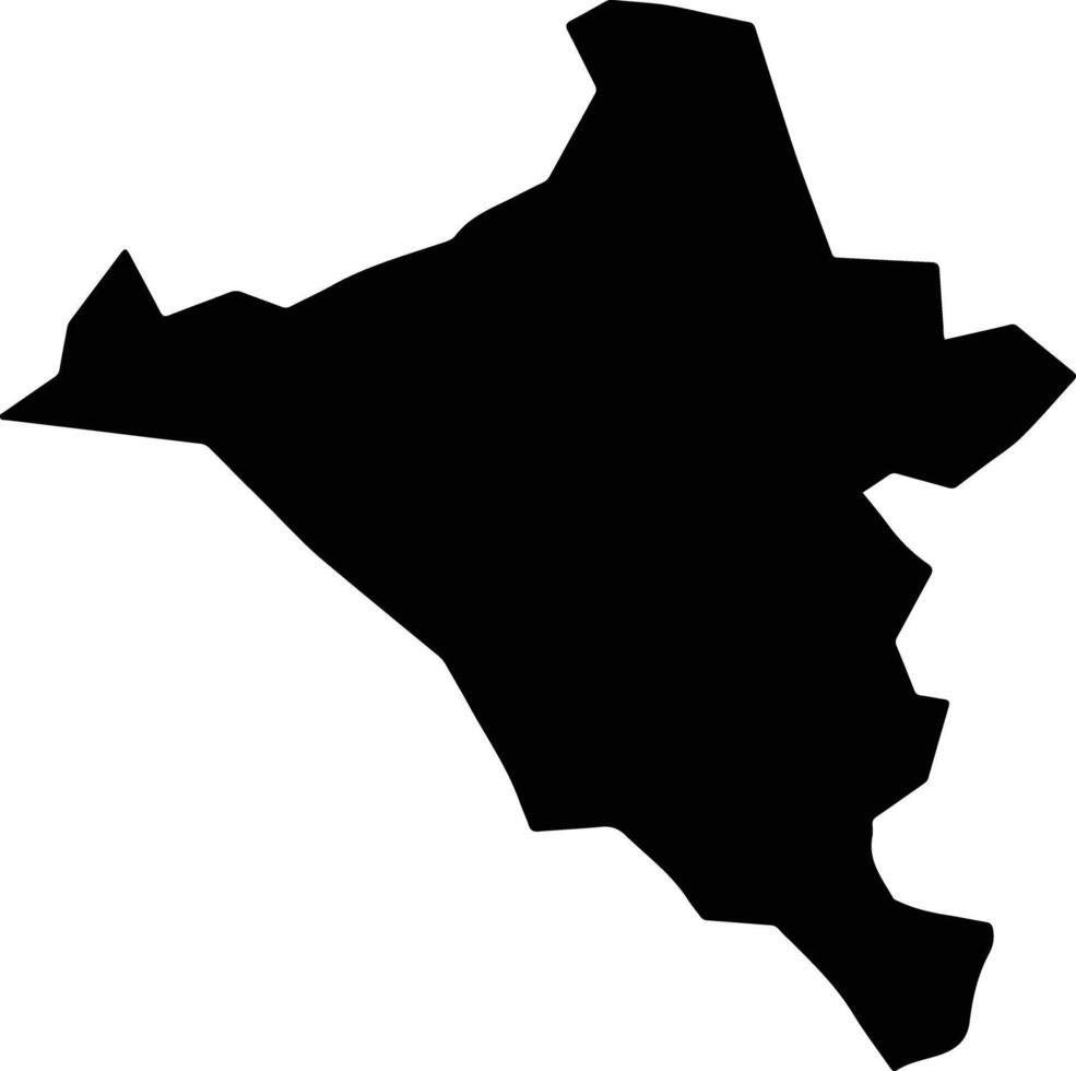 Wanaparthy India silhouette map vector